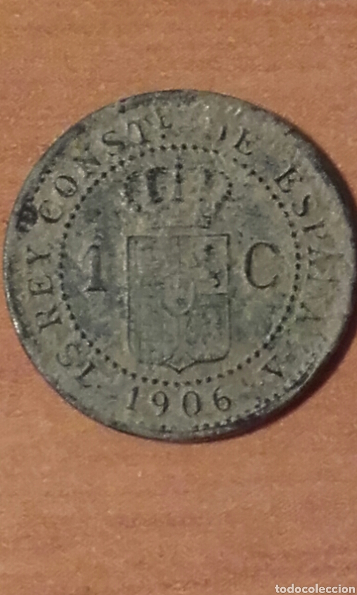 Monedas de Espa&ntilde;a: Moneda 1291 Alfonso XIII 1906 1 c&eacute;ntimo - - Foto 2