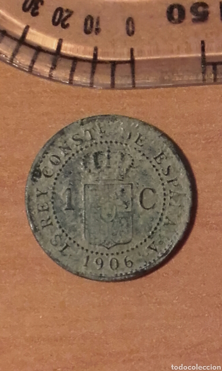 Monedas de Espa&ntilde;a: Moneda 1291 Alfonso XIII 1906 1 c&eacute;ntimo - - Foto 6