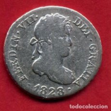 Monedas de España: MONEDA PLATA , FERNANDO VII , 1/2 MEDIO REAL 1823 , MADRID , MBC+ , ORIGINAL , A19