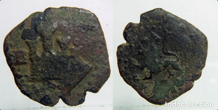 Monedas de Espa&ntilde;a: FELIPE II 2 MARAVEDIS CON DOBLE ACU&Ntilde;ACION - Foto 1