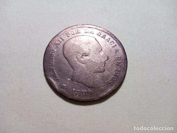 Monedas de Espa&ntilde;a: MONEDA CINCO C&Eacute;NTIMOS COBRE ALFONSO XII 1879 - Foto 1