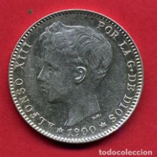 Monedas de España: MONEDA PLATA, 1 PESETA 1900 , ESTRELLAS VISIBLES 19 00 , EBC , ORIGINAL , B5