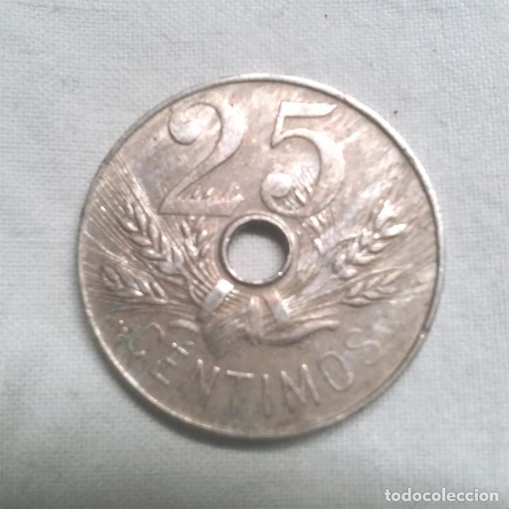 Monedas de Espa&ntilde;a: Moneda 25 C&eacute;ntimos Alfonso XIII A&ntilde;o 1927 - Foto 2