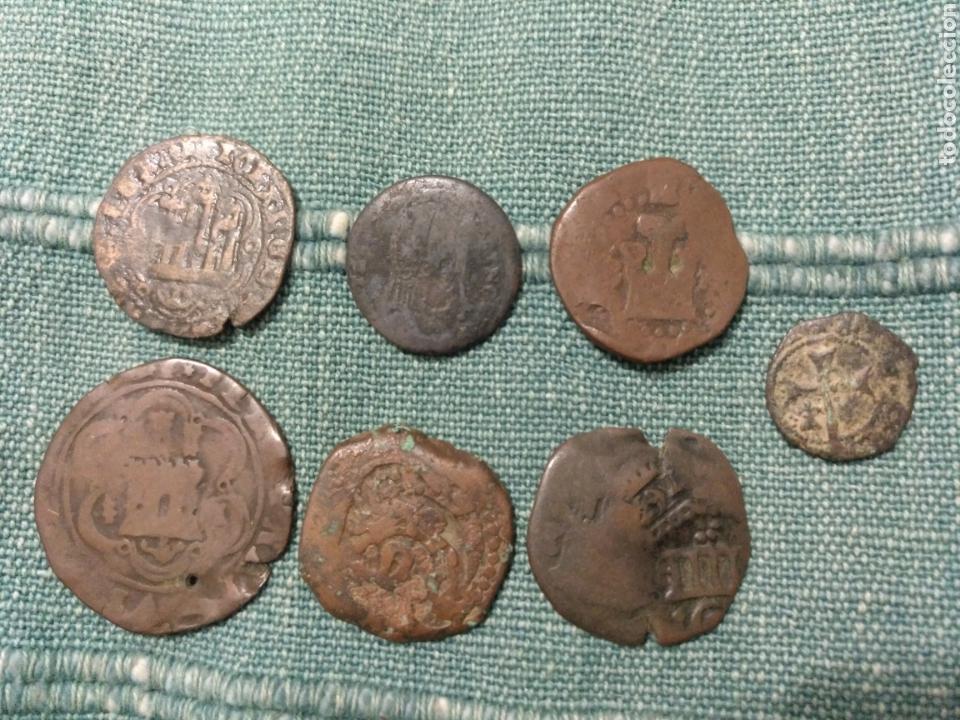 Monedas de Espa&ntilde;a: Lote de siete monedas diversas. A clasificar. - Foto 2