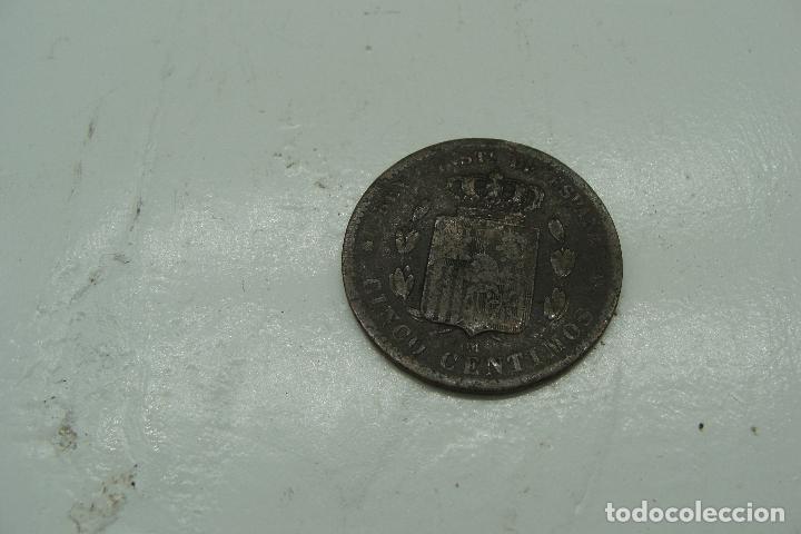 Monedas de Espa&ntilde;a: Moneda de Cobre - Alfonso XII - 5 c&eacute;ntimos - 1.879 - Foto 2