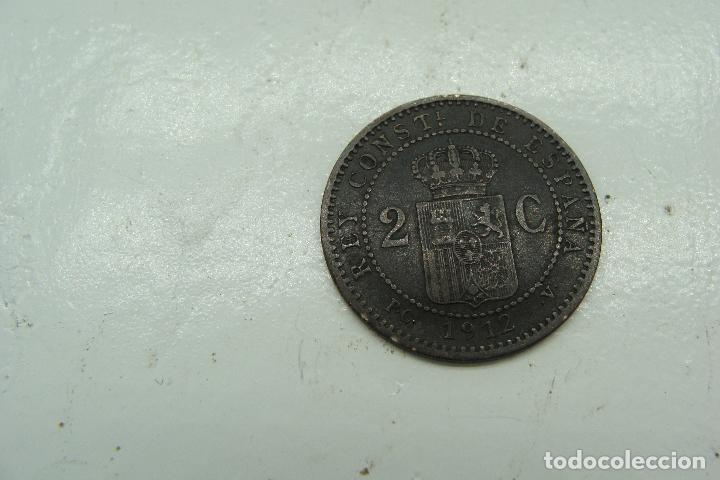Monedas de Espa&ntilde;a: Moneda de Cobre - Alfonso XII - 2 c&eacute;ntimos - 1.912 - Foto 2