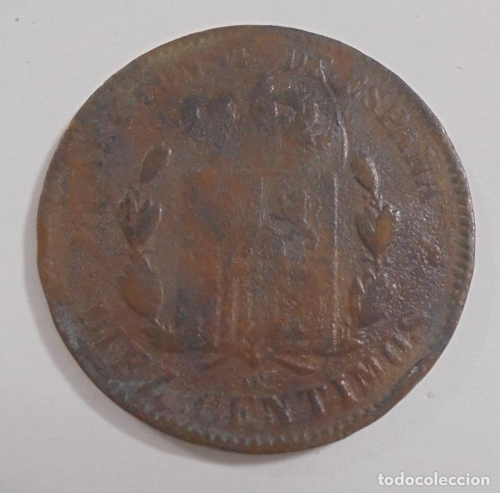 Monedas de Espa&ntilde;a: MONEDA. 10 CENTIMOS. 1878. ALFONSO XII. VER - Foto 2