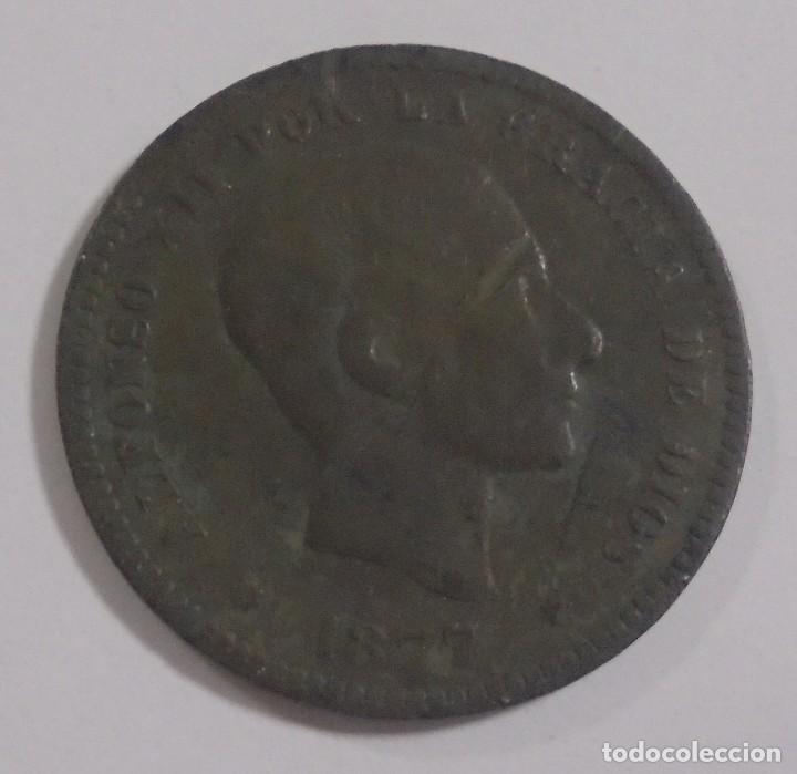 Monedas de Espa&ntilde;a: MONEDA. 5 CENTIMOS. ALFONSO XII. 1877. VER - Foto 1