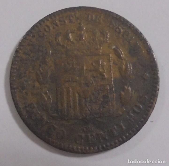 Monedas de Espa&ntilde;a: MONEDA. 5 CENTIMOS. ALFONSO XII. 1878. VER - Foto 2