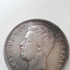 Monedas de España: MONEDA ESPAÑOLA DE AMADEO I DE 1871, DE 5 PESETAS, DE PLATA. 18...71. Lote 114025771