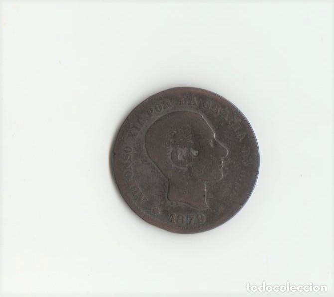 Monedas de Espa&ntilde;a: NUMISMATICA - MONEDA COBRE CINCO CENTIMOS ALFONSO XII DE 1879 - Foto 1