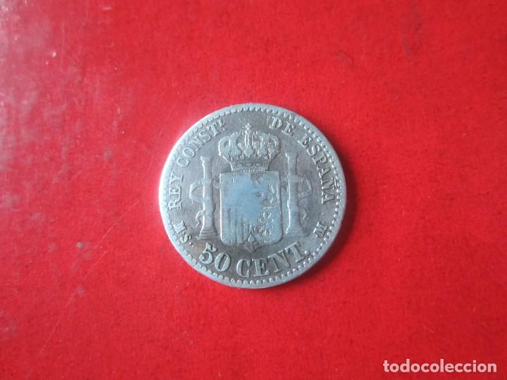 Monedas de Espa&ntilde;a: Alfonso XII. 50 centimos de plata. 1880 - Foto 2