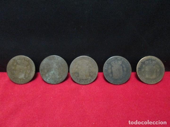 Monedas de Espa&ntilde;a: 5 monedas DE COBRE alfonso XII - Foto 2