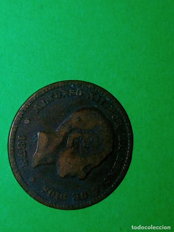 Monedas de Espa&ntilde;a: 5 centimos Alfonso XII 1878 - Foto 2