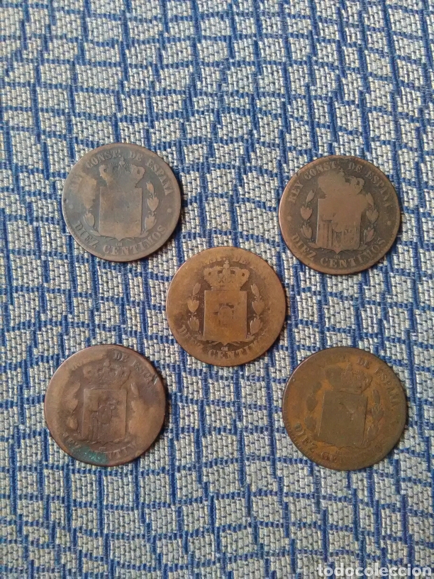 Monedas de Espa&ntilde;a: Lote de 5 monedas Alfonso XII - Foto 2
