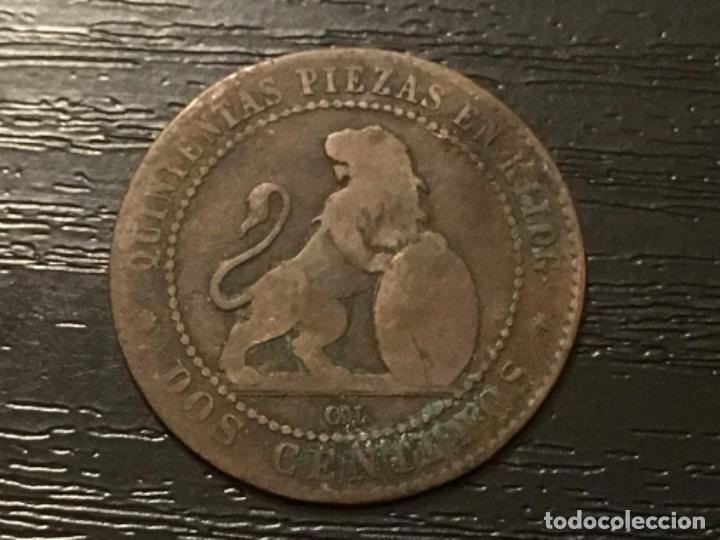 Monedas de Espa&ntilde;a: Moneda 2 c&eacute;ntimos Espa&ntilde;a 1870 - Foto 2