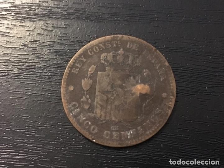 Monedas de Espa&ntilde;a: Moneda 5 c&eacute;ntimos Espa&ntilde;a Alfonso XII 1879 - Foto 2