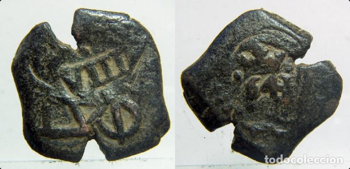 Monedas de Espa&ntilde;a: MONEDA DE 8 MARAVEDIS RESELLADA PARA IDENTIFICAR - Foto 1