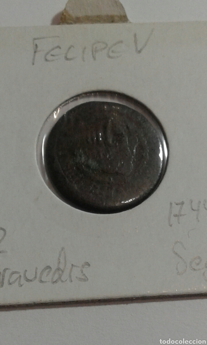 Monedas de Espa&ntilde;a: Felipe V 2 maravedis 1744/6 segovia - Foto 1