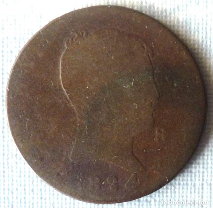 Monedas de Espa&ntilde;a: MONEDA DE 8 MARAVEDIS DE 1824 - Foto 1