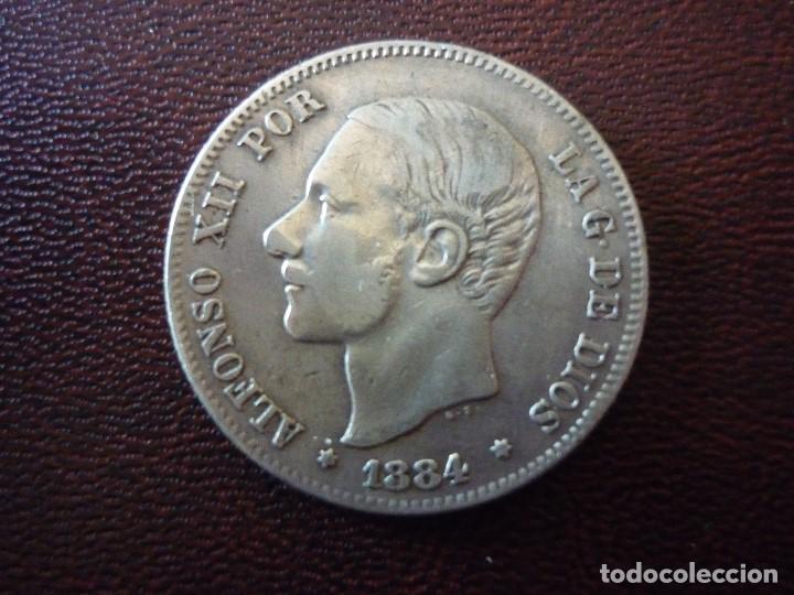 Monedas de Espa&ntilde;a: ALFONSO XII, 2 PESETAS 1884 *84 - Foto 1