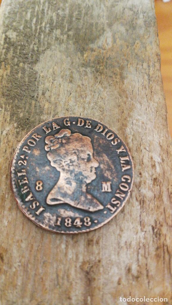 Monedas de Espa&ntilde;a: 8 MARAVEDIES DE ISABEL II , CECA JUBIA, 1848. - Foto 2