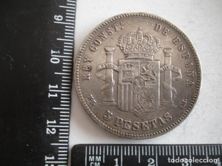Monedas de Espa&ntilde;a: 5 PESETAS ALFONSO XII 1885 - Foto 3