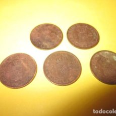 Monedas de España: LOTE DE 5 MONEDAS DE ALFONSO XIII DE 1 CENTIMO AÑO 1906