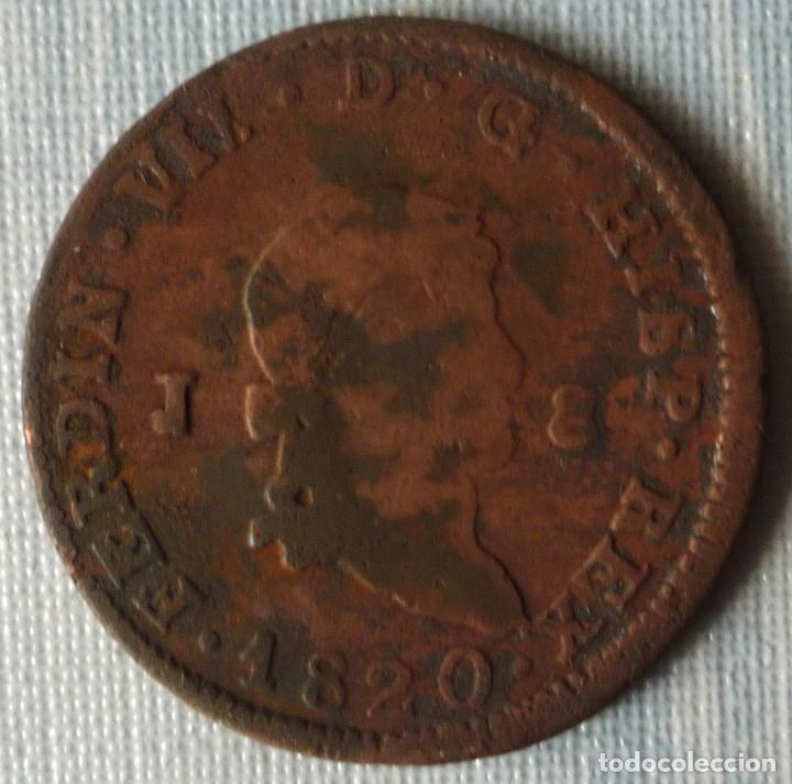 Monedas de Espa&ntilde;a: MONEDA DE 8 MARAVEDIS DE 1820 - Foto 1