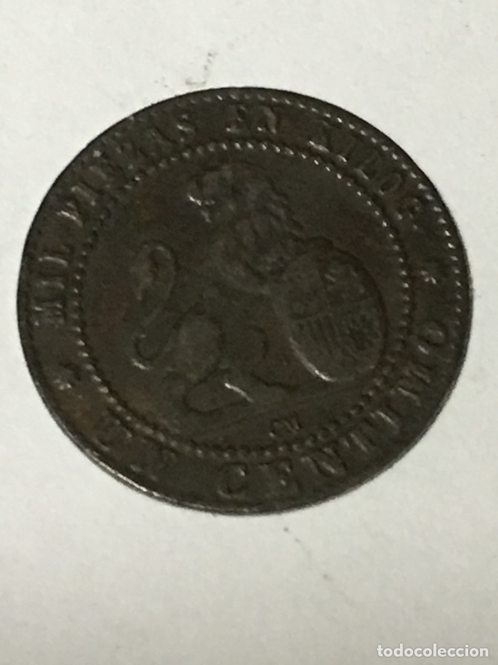 Monedas de Espa&ntilde;a: 1 c&eacute;ntimo 1870 gobierno provisional - Foto 2
