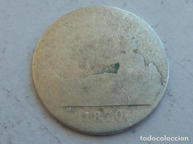 Moedas de Espanha: MONEDA DE PLATA DE 50 CENTIMOS DEL Gobierno Provisional de 1870 , SN M, escasa, muy circulada, ver