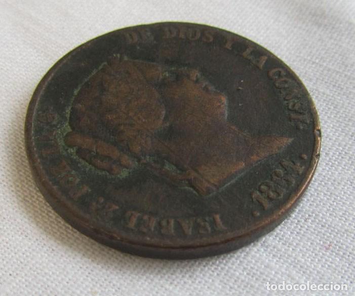 Monedas de Espa&ntilde;a: Isabel II, 1864, 25 c&eacute;ntimos de real - Foto 2