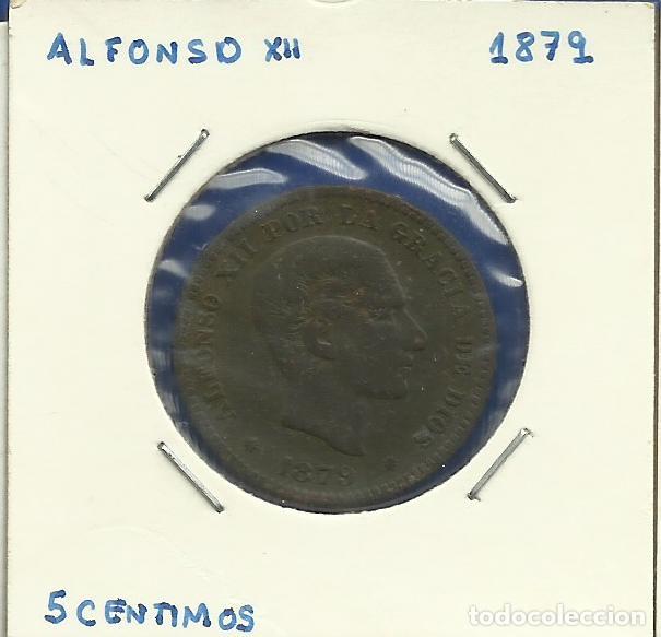 Monedas de Espa&ntilde;a: ALFONSO XII 5 CENTIMOS CU 1879 - Foto 1
