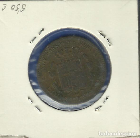 Monedas de Espa&ntilde;a: ALFONSO XII 5 CENTIMOS CU 1879 - Foto 2