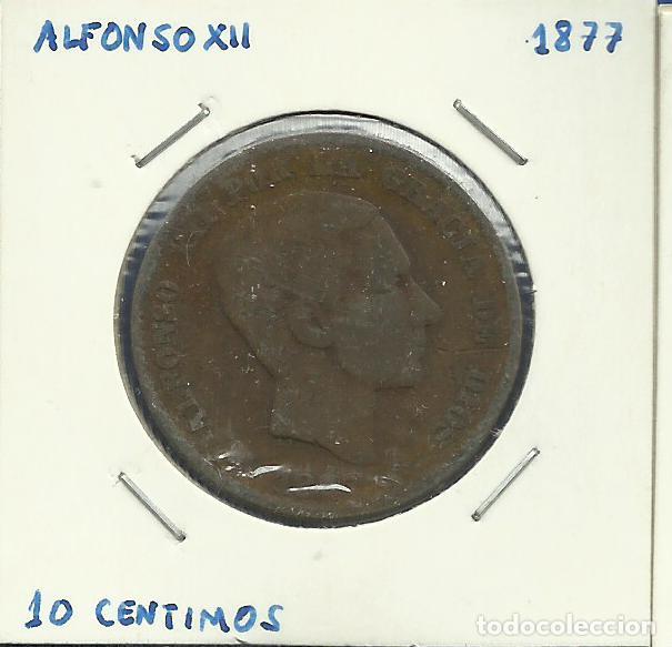 Monedas de Espa&ntilde;a: ALFONSO XII 10 CENTIMOS CU 1877 - Foto 1