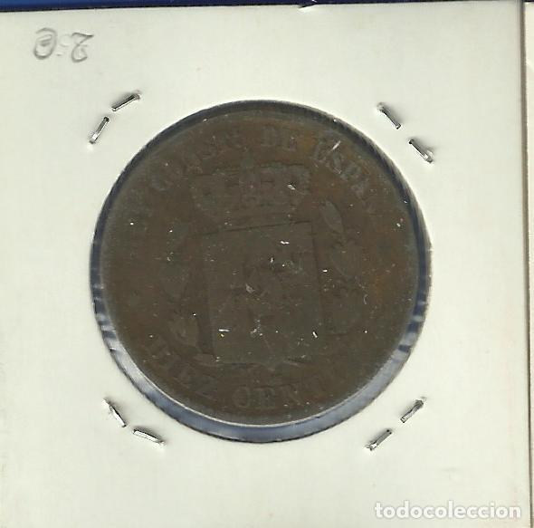 Monedas de Espa&ntilde;a: ALFONSO XII 10 CENTIMOS CU 1877 - Foto 2