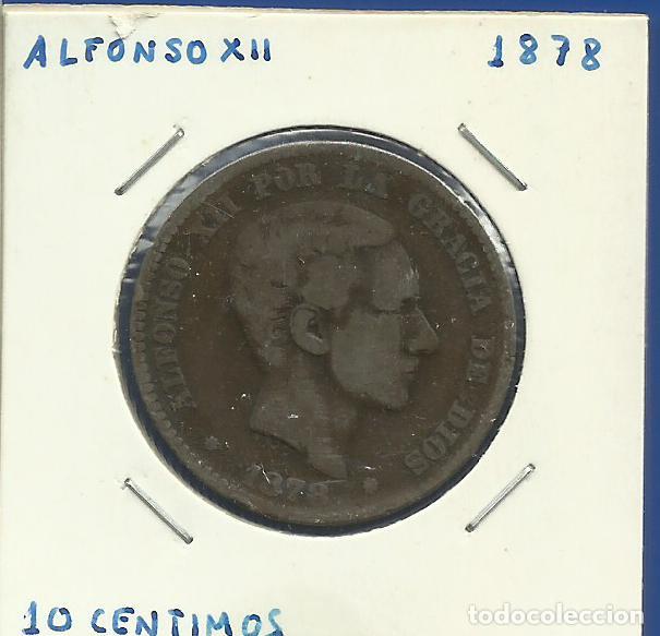 Monedas de Espa&ntilde;a: ALFONSO XII 10 CENTIMOS CU 1878 - Foto 1