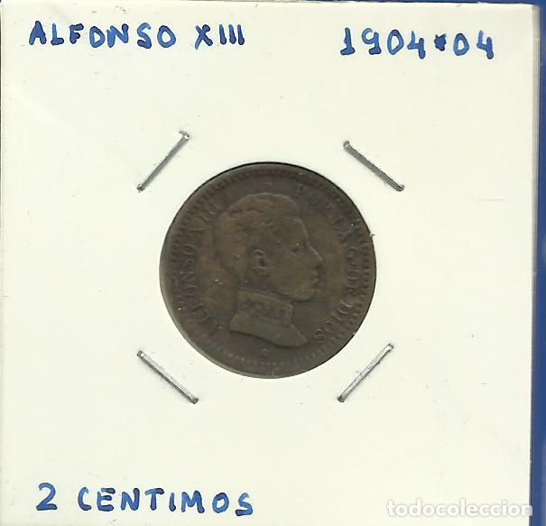 Monedas de Espa&ntilde;a: ALFONSO XIII 2 CENTIMOS CU 1904 *04 - Foto 1