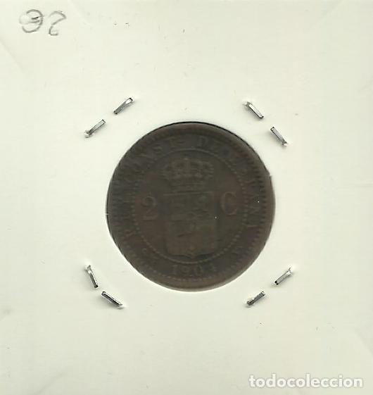 Monedas de Espa&ntilde;a: ALFONSO XIII 2 CENTIMOS CU 1904 *04 - Foto 2