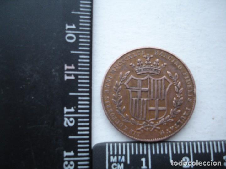 Monedas de Espa&ntilde;a: MEDALLA ISABEL II 1886 BARCINO - Foto 3