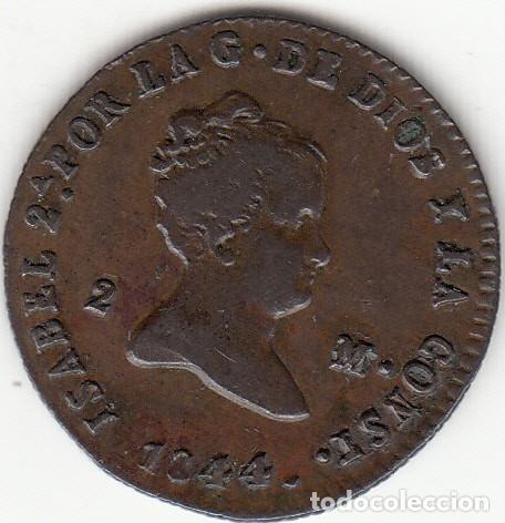 Monedas de Espa&ntilde;a: ISABEL II: 2 MARAVEDI 1844 SEGOVIA - Foto 1