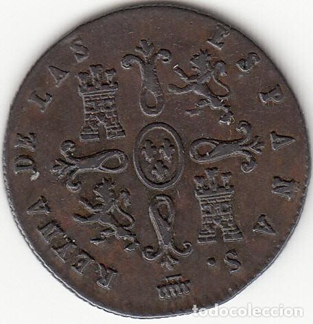Monedas de Espa&ntilde;a: ISABEL II: 2 MARAVEDI 1844 SEGOVIA - Foto 2