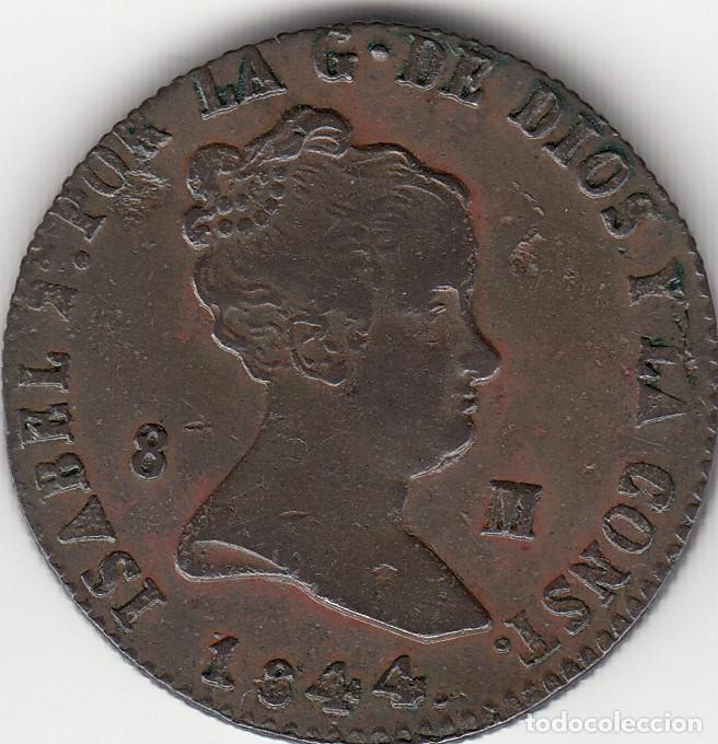 Monedas de Espa&ntilde;a: ISABEL II: 8 MARAVEDIS 1844 JUBIA - Foto 1