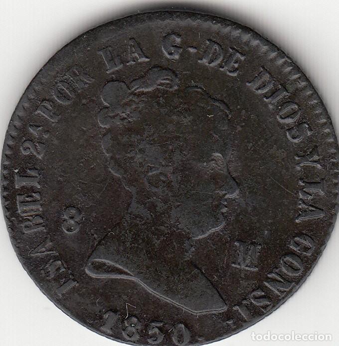 Monedas de Espa&ntilde;a: ISABEL II: 8 MARAVEDIS 1850 JUBIA - Foto 1