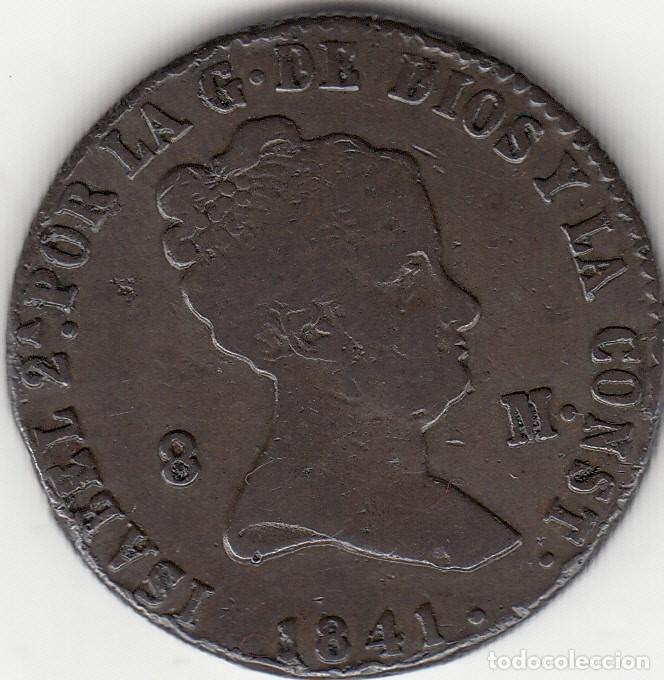 Monedas de Espa&ntilde;a: ISABEL II: 8 MARAVEDIS 1841 SEGOVIA - Foto 1