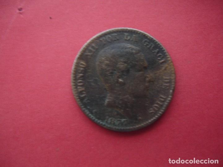 Monedas de Espa&ntilde;a: 10 CENTIMOS ALFONSO XII 1877 - Foto 1