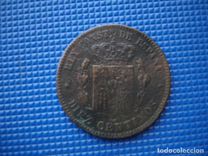 Monedas de Espa&ntilde;a: 10 CENTIMOS ALFONSO XII 1877 - Foto 3