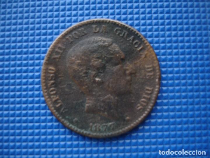 Monedas de Espa&ntilde;a: 10 CENTIMOS ALFONSO XII 1877 - Foto 4