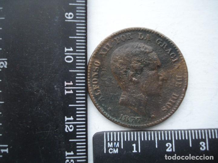 Monedas de Espa&ntilde;a: 10 CENTIMOS ALFONSO XII 1877 - Foto 5