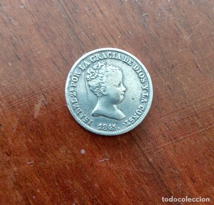 Monedas de Espa&ntilde;a: Isabel II, Real de plata. A&ntilde;o 1845 - Foto 1